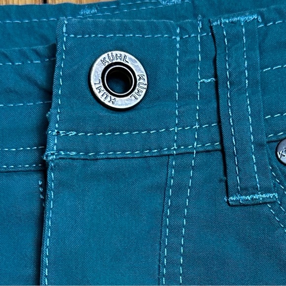 Kuhl Teal Midrise Bermuda Outdoorsy Athletic Athleisure Midi Cargo Shorts Size 4 - Picture 11 of 11